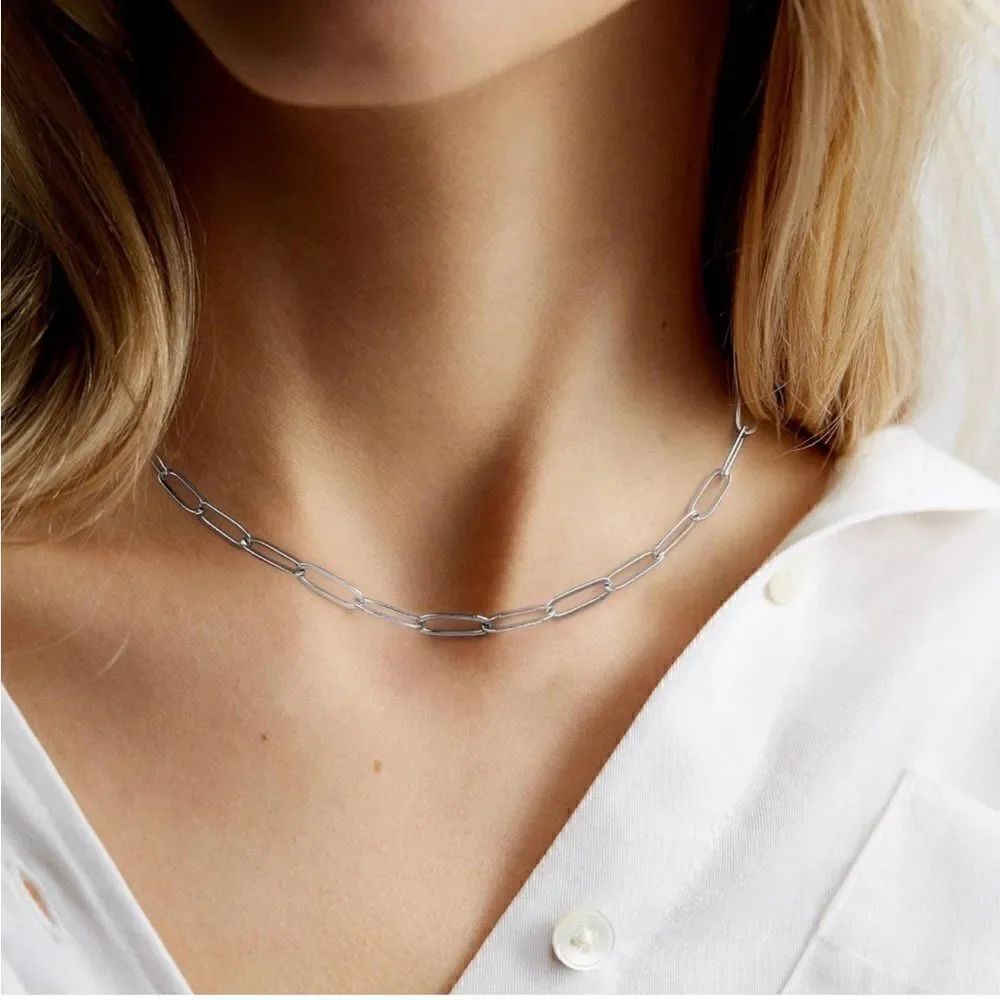 Silver Initial Layered Necklaces - Picture 4 of 5